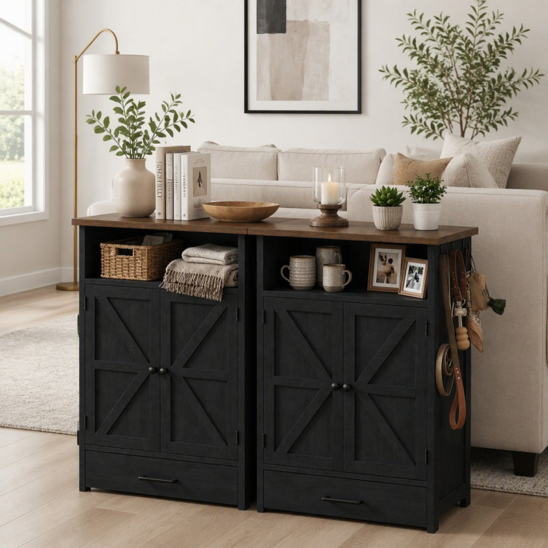 Pet Furniture Style Crate, Black