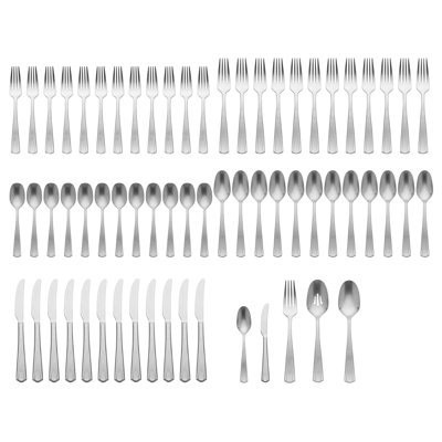 French Perle Scallop 65-Piece Flatware Set