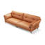 Canapé modulaire orange en cuir véritable-109721349