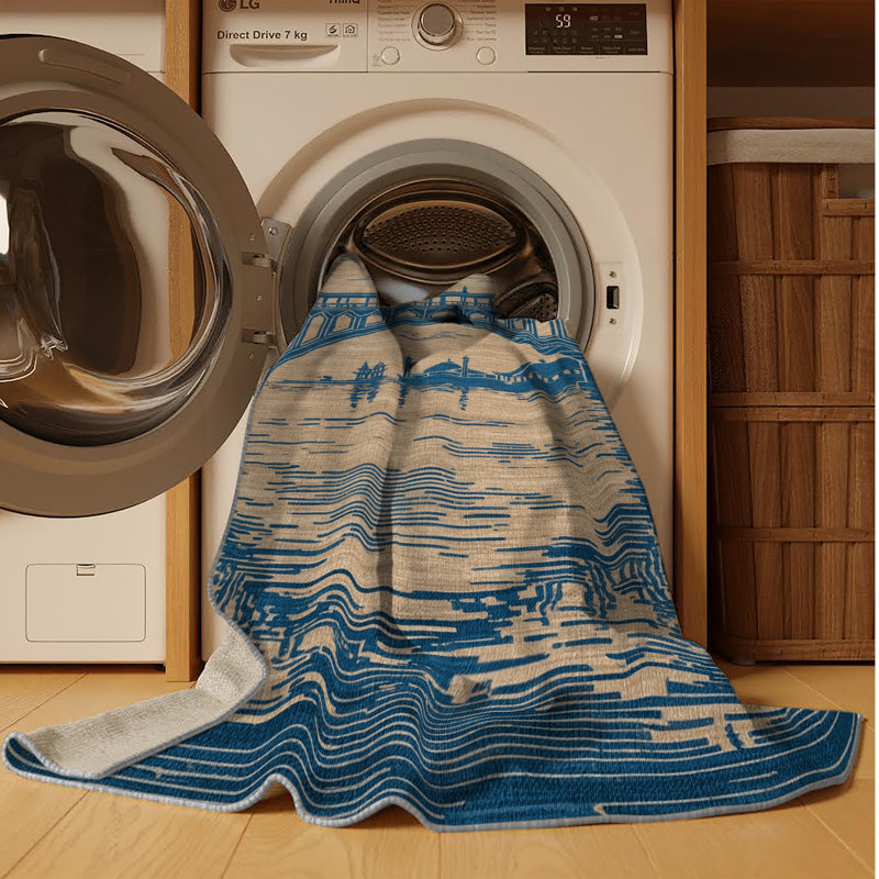 Tapis gris art déco lavable à la machine, Carré 5 pi