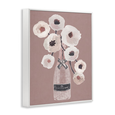 «White Poppies Champagne», art giclée par Reinders