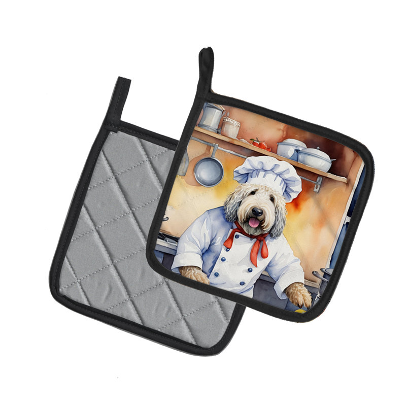 Ensemble de poignées en polyester Caroline's Treasures The Dog Chef