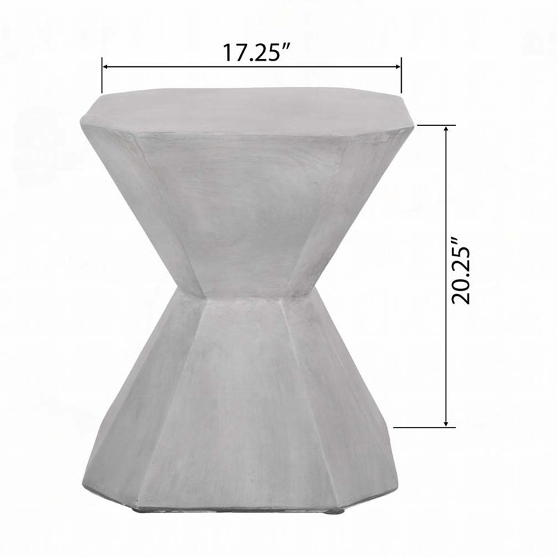 Table d'appoint, table d'appoint en béton d'oxyde de magnésium pour l'extérieur et l'intérieur