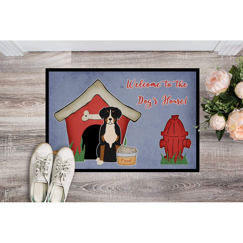 Tapis d'extérieur antidérapant Rochelle Dog House, Rectangle 2 pi x 3 pi