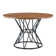 Modern Industrial Dining Table with Marble Patterned Top