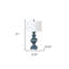 Ensemble de deux lampes de table bleu sarcelle vieillies 31 po avec abat-jour tambour blanc