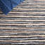 Tapis ivoire / noir en cuir tissé à la main Gerell-619738323