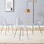 Chaises de salle à manger modernes en acrylique transparent avec pieds élégants en métal (ensemble de 6)-746949747-746949745