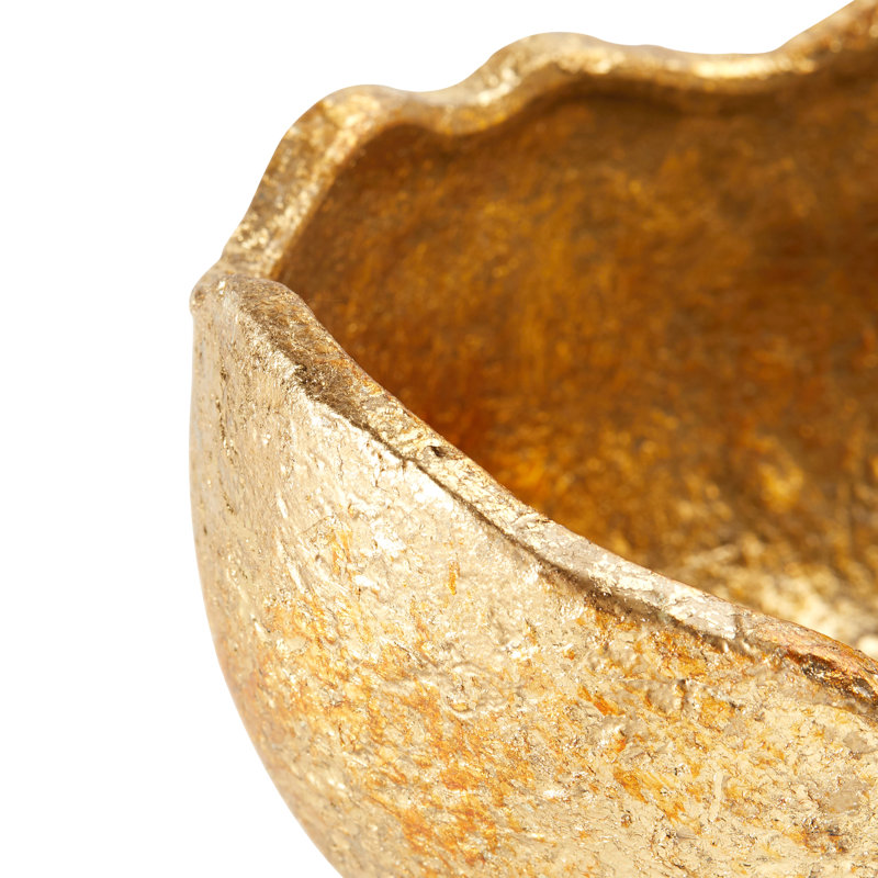 Belmont Metal Decorative Bowl, Gold Leaf