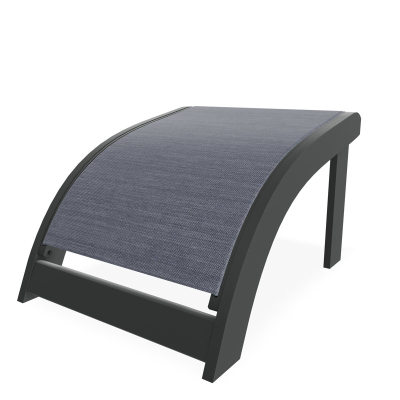 Repose-pieds Adirondack en polymère de qualité marine, Graphite, Denim Augustine