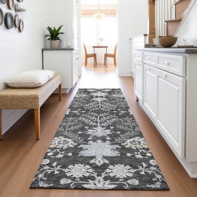 Tapis floral Gurubaksh AMF1156 lavable à la machine de qualité supérieure