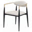 Ensemble de deux chaises de salle à manger rembourrées en tissu de style contemporain, idéales pour ajouter sophistication et confort aux espaces de salle à manger modernes-812100432