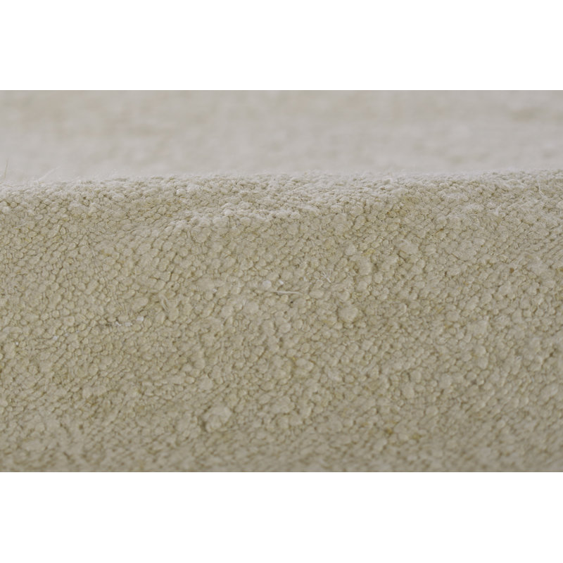 Koukila Linen Striped Area Rug in Beige, Rectangle 6'3" x 9'