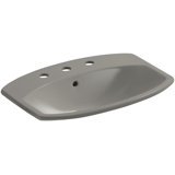 Cimarron® Vitreous China Rectangular Drop-In Bathroom Sink with Overflow