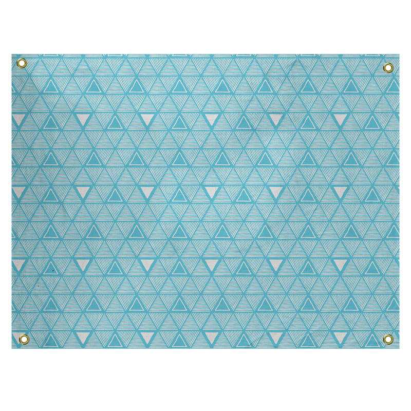 Tapisserie, H 59 po x l 80 po, sarcelle