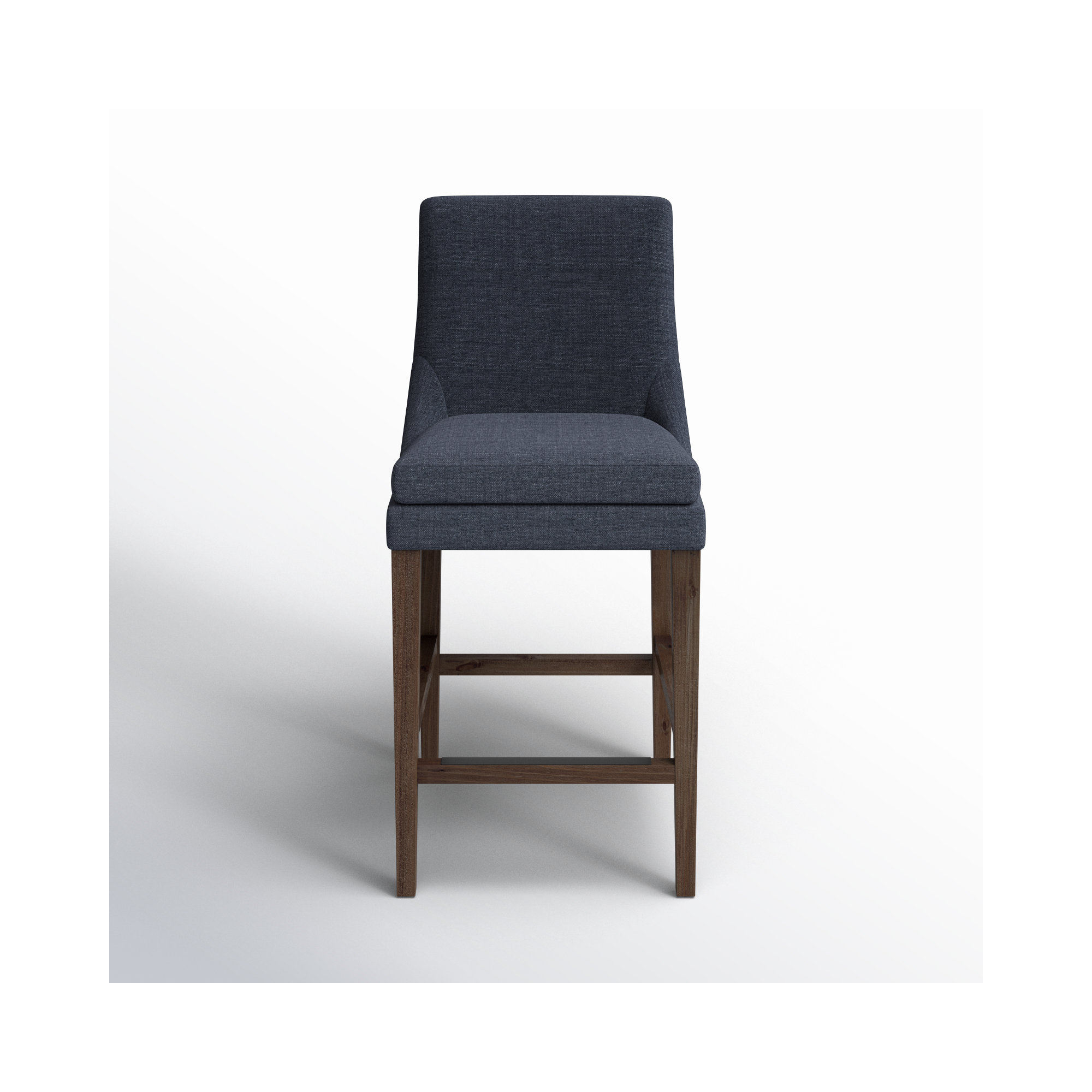 Niara Upholstered Counter & Bar Stool, Counter Stool (26” Seat Height), Effie Indigo Performance Linen