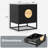 2 PCS Fluted Nightstand with 2 Drawers with Pine Wood Handles & Metal Frame Black-982202394-982202393