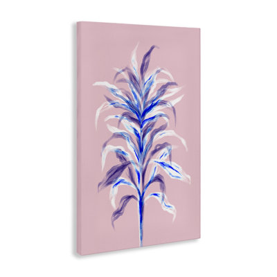 Toile de bambou rose avec feuilles, design par Martina Pavlova
