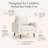 Statura 32" Mid-Century Square Arm Accent Chair, Sofa Chair, White-1025096271