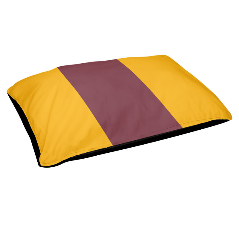 Coussin de lit pour chien Cincinnati, Très grand (l 50 po x P 40 po x H 7 po), Or / bourgogne