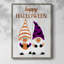 Reproduction encadrée d'Halloween gnomes - bois massif-1058451509