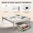 Brothir 39.4'' Wood Top Square Coffee Table with Stainless Steel Base 3 Min to Assemble-1763176886