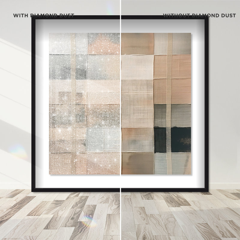 Minimalist Mesh Shadowbox Abstract Print by Oliver Gal, Black Frame, 12 x 12, 17.5"H x 17.5"W, Black Frame