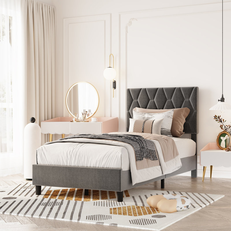 Bed, Double (4'6), Grey