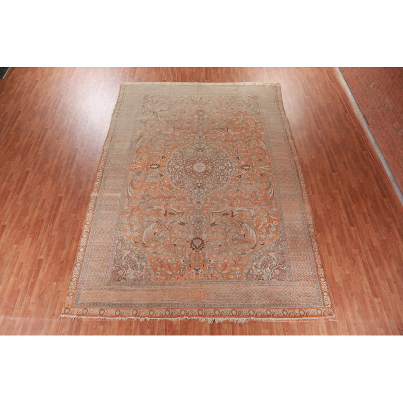 Tapis traditionnel à teinture végétale pré-1900 11 x 15