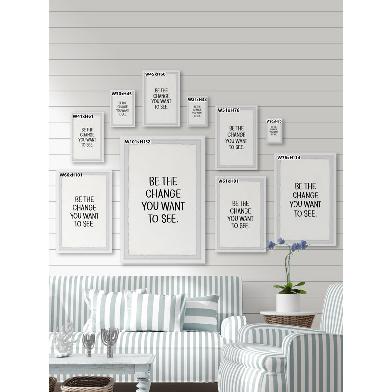 Be The Change II - Single Picture Frame Painting, 30cm H x 20cm W x 3.81cm D
