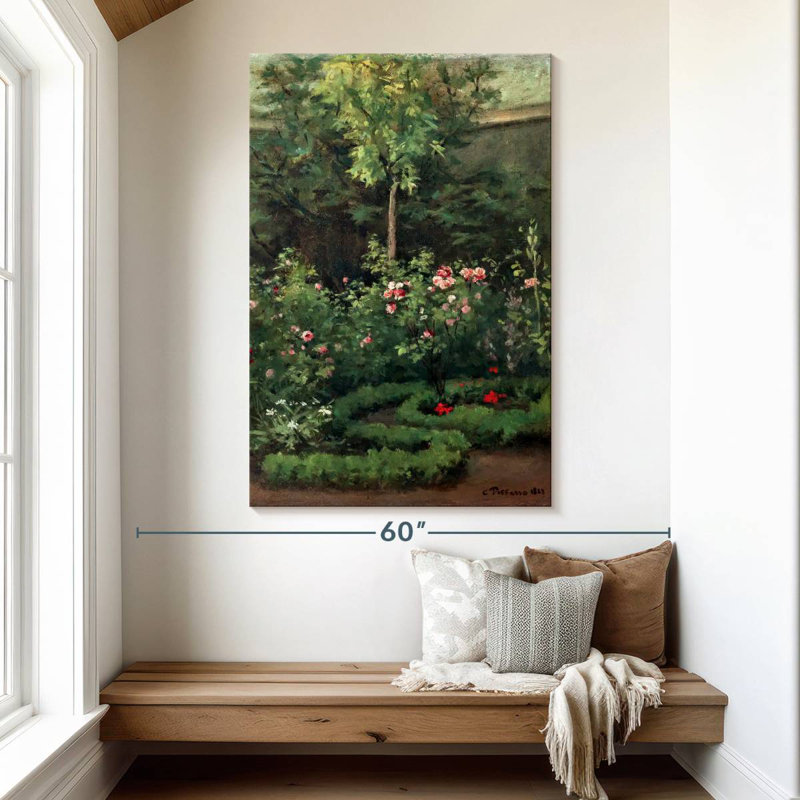 Senne A Rose Garden 1862, H 51 po x l 34 po
