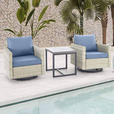 Ingvald 2 - Person Outdoor Seating Group with Cushions by Latitude Run