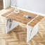 Table de salle à manger carrée de style moderne, table de salle à manger en panneau de fibres à densité moyenne, 55 X 31,5 pouces, peut être utilisée avec 4 ou 6 chaises.
