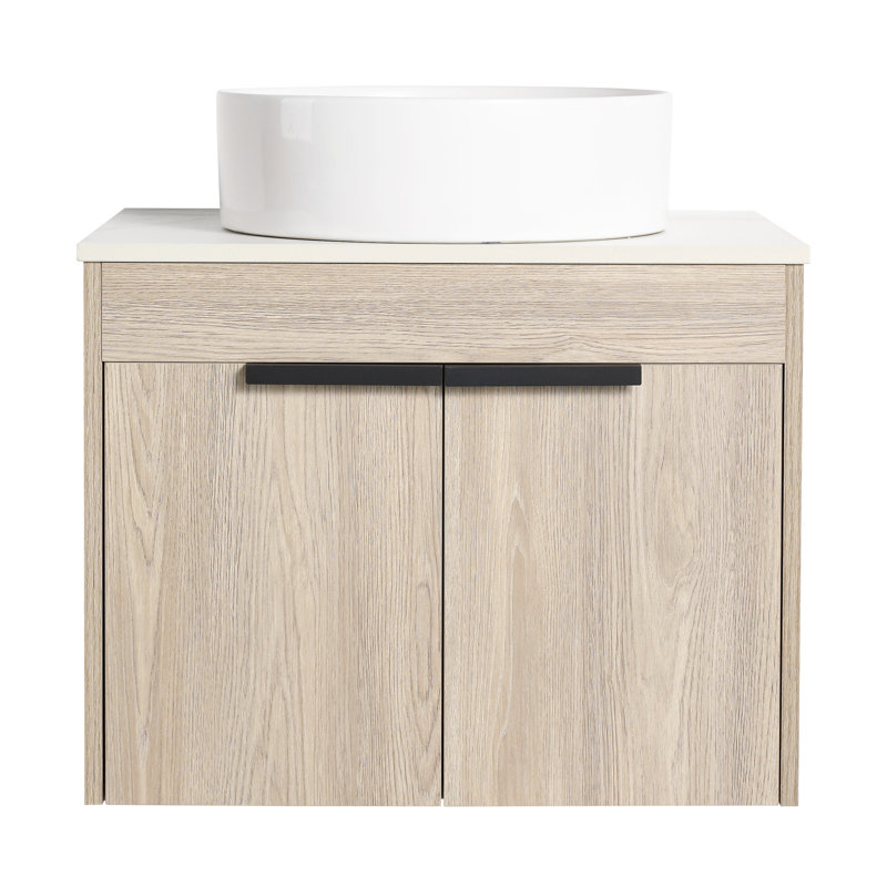 Meuble-lavabo flottant 24 po avec comptoir en céramique