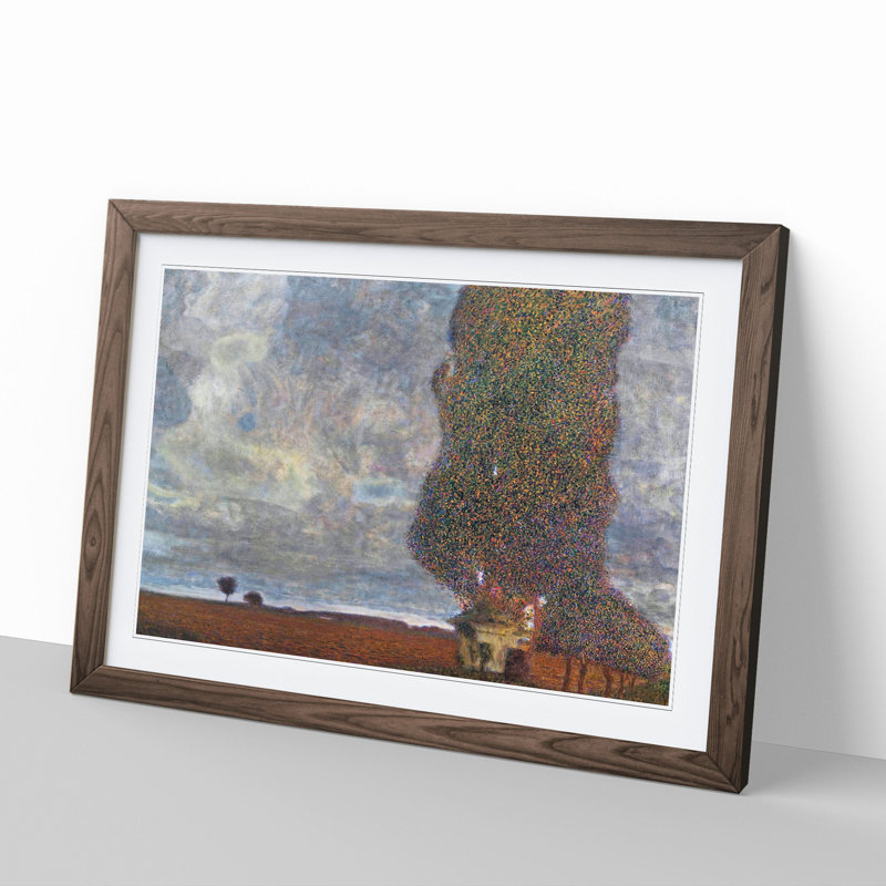 Approaching a Thunderstorm by Gustav Klimt - Picture Frame Painting, 48cm H x 65cm W x 2cm D, Walnut Framed