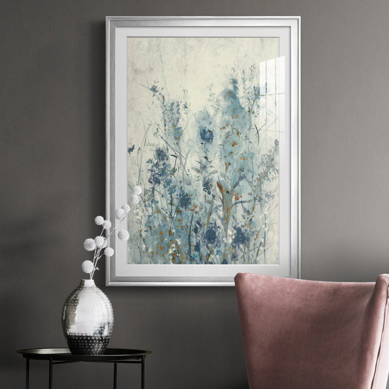 " UA CH Blue Spring II ", Silver Framed, 36.5" H x 26.5" W x 1" D