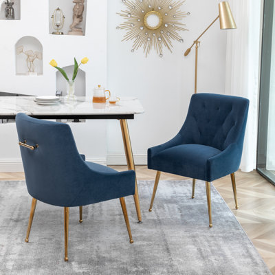 Mayreli Tufted Velvet Upholstered Side Chair
