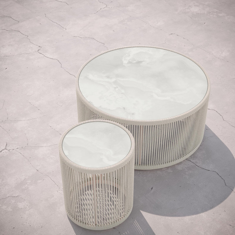 Malta Side Table - Dekton Top, Birch, Helena