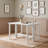 Farmhouse Drop Leaf Extendable Dining Table with Rectangular Kitchen Table and H-Shape Base-971142931