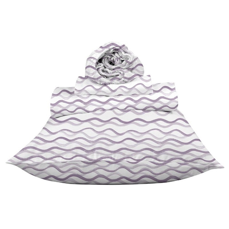 Ensemble de 4 valises pour chambre d'amis, Multicolore / mauve, Chevron / zigzag
