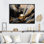 Marbre doré et noir Euphoria II - art mural abstrait en marbre