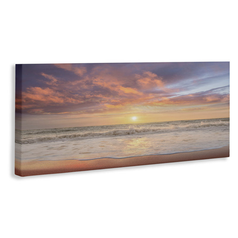 Toile panoramique Vivid Sunset, conception de Mike Caliascibetta, H 13 po x l 30 po