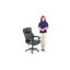 Chaise ergonomique en cuir Hercules