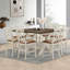 Ensemble de table de salle à manger extensible à hauteur de comptoir 9 pièces Kingston avec chaises en X rembourrées-133656861