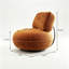 Fauteuil d'appoint simple en chenille orange