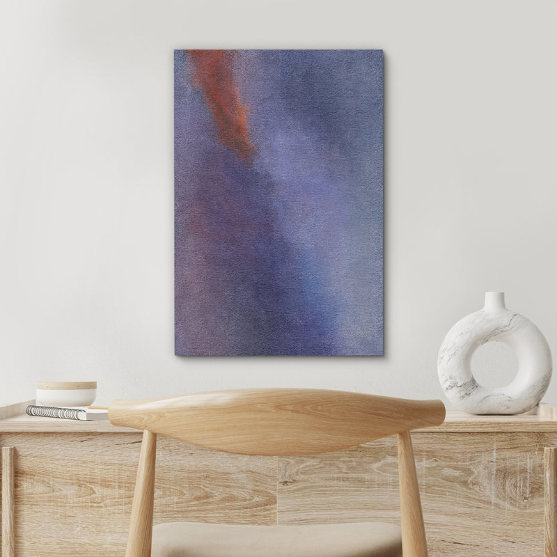 «Mauve et rouille», reproduction d'art sur toile encadrée, H 36 po x l 24 po x P 1,5 po, Toile tendue