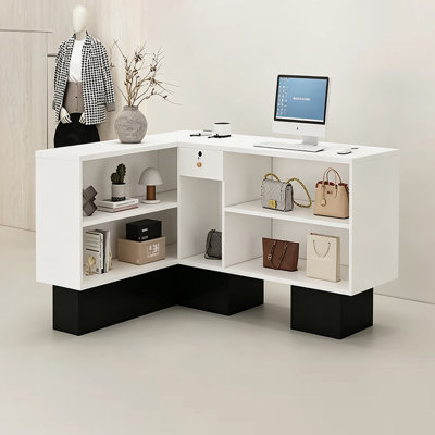 Bureau de réception contemporain en bois manufacturé Contemporary