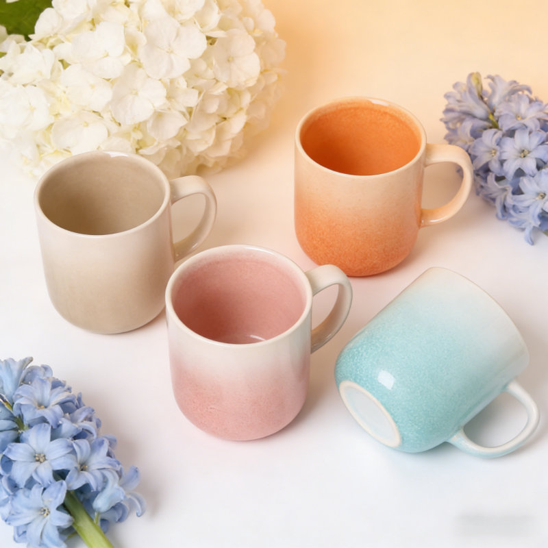 ALOFMO 4 Piece 14 OZ Stoneware Coffee Mugs