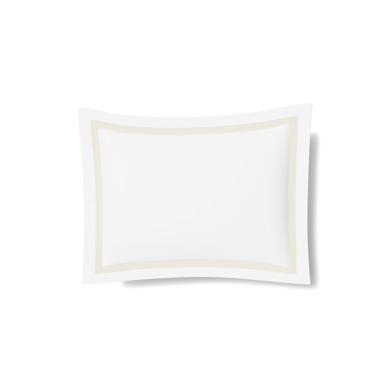 Ready-to-Bed 2.0 Cotton And Trim Sham, White/Pumice, Ready-to-Bed 2.0 Cotton & Trim King Sham