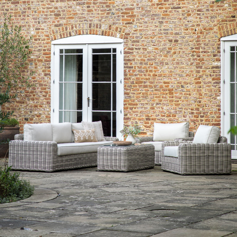 Kuulei Wicker Lounge Set - 5 Person Seating Group with Cushions
